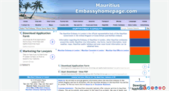 Desktop Screenshot of mauritius.embassyhomepage.com