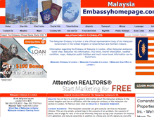 Tablet Screenshot of malaysia.embassyhomepage.com