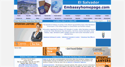 Desktop Screenshot of elsalvador.embassyhomepage.com