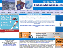 Tablet Screenshot of elsalvador.embassyhomepage.com