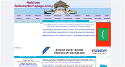 Desktop Screenshot of maldives.embassyhomepage.com