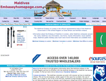 Tablet Screenshot of maldives.embassyhomepage.com
