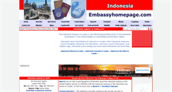 Desktop Screenshot of indonesia.embassyhomepage.com