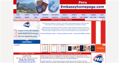 Desktop Screenshot of peru.embassyhomepage.com