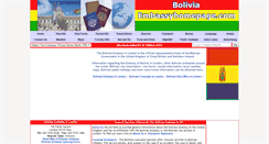 Desktop Screenshot of bolivia.embassyhomepage.com