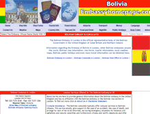 Tablet Screenshot of bolivia.embassyhomepage.com