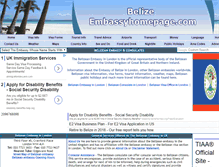 Tablet Screenshot of belize.embassyhomepage.com