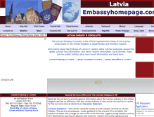 Tablet Screenshot of latvia.embassyhomepage.com