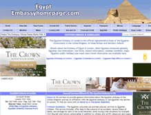 Tablet Screenshot of egypt.embassyhomepage.com